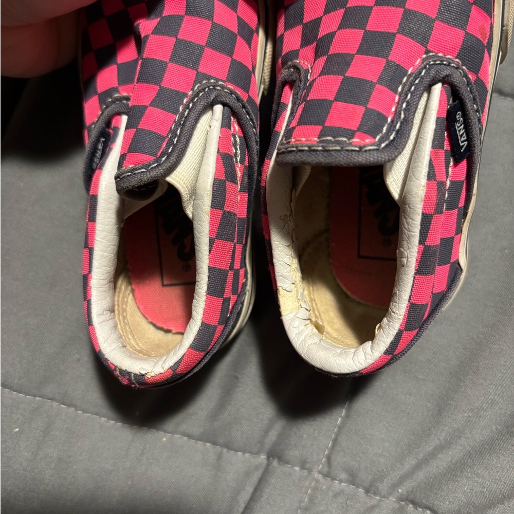 VANS Toddlers Classic Slip-On Pink and Black Checkered Shoes Size 5 - Picture 8 of 8